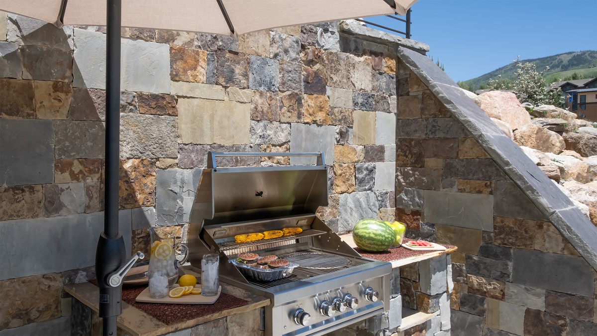 Outside summer grill