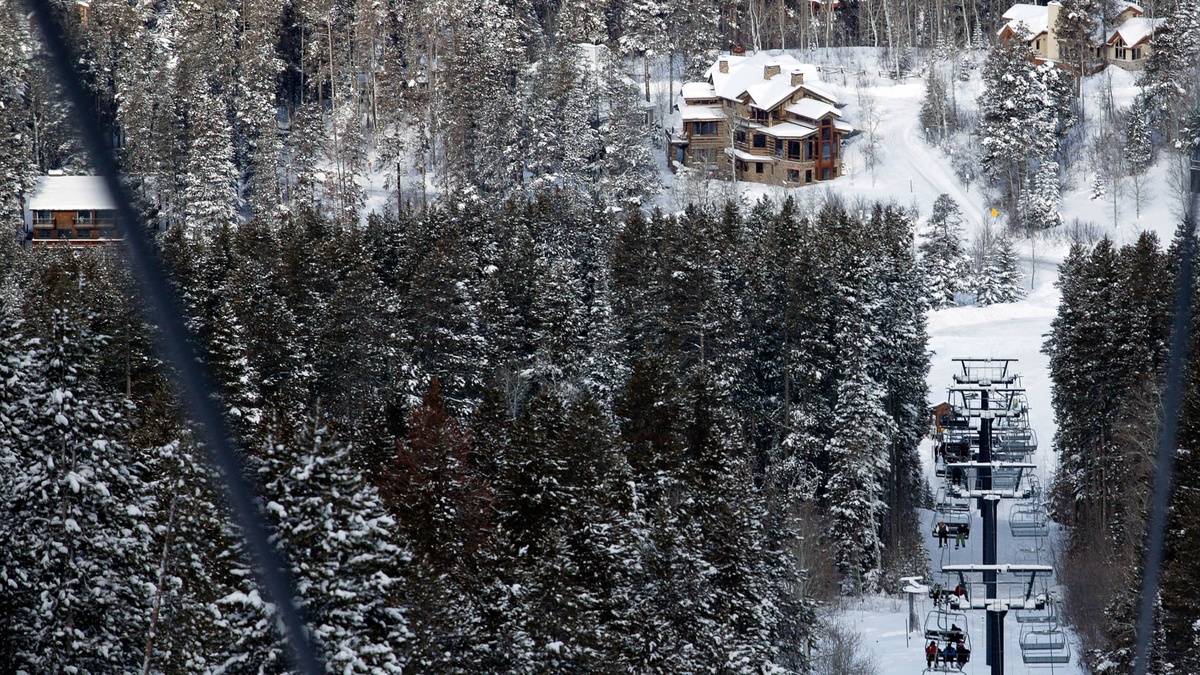 View of Gold Mine Lodge from Lift