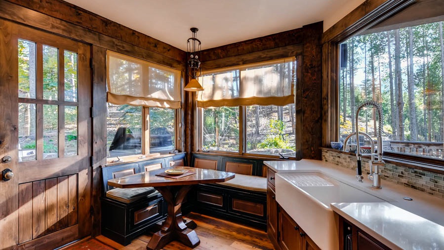 Breakfast nook in kitchen