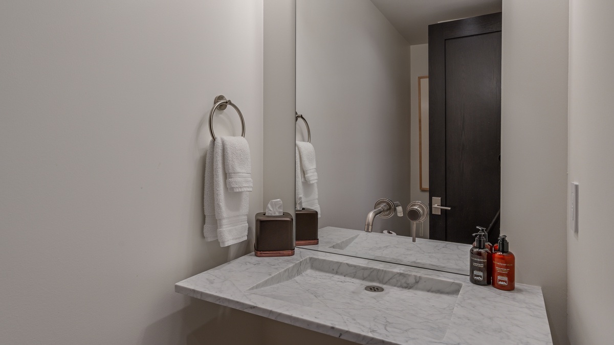 Powder bath on main level