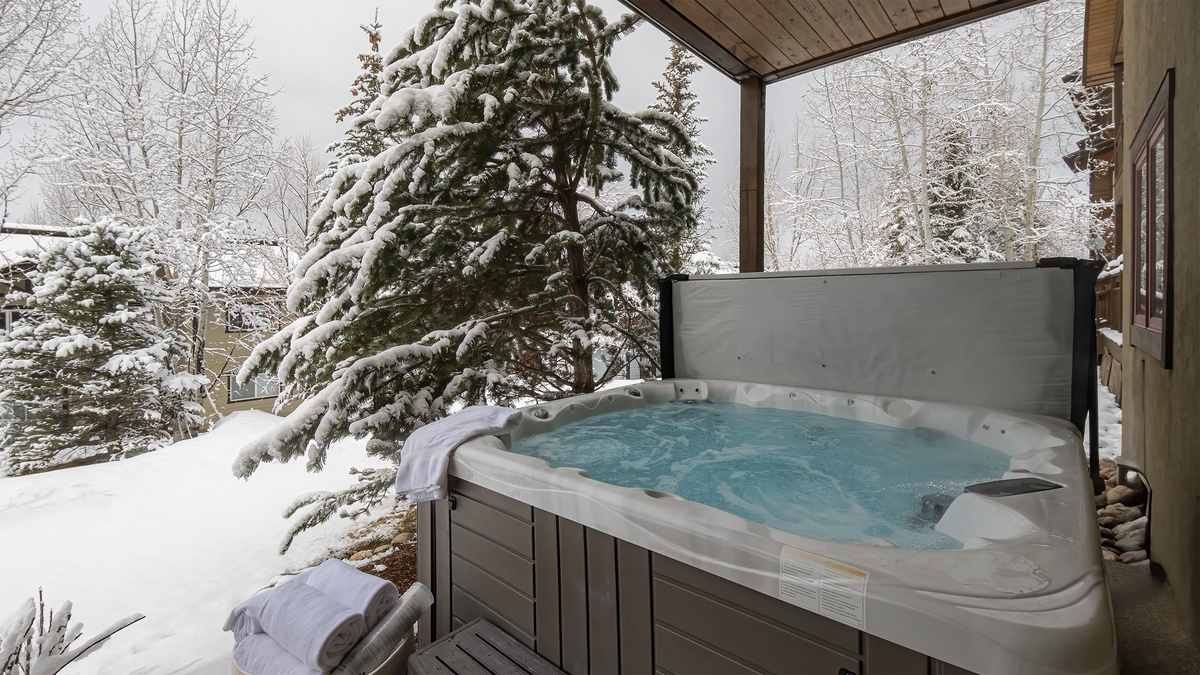 Hot Tub, Lower Level - Soak in this private hot tub among the trees.