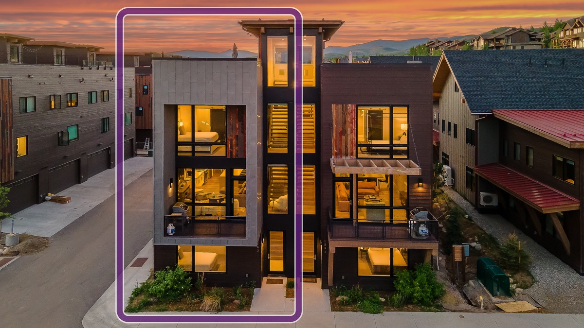 Aerial of Capitol House on the left, and Metropolitan House on the right