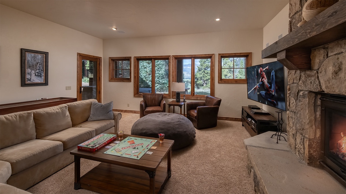 Lower level Family entertainment room