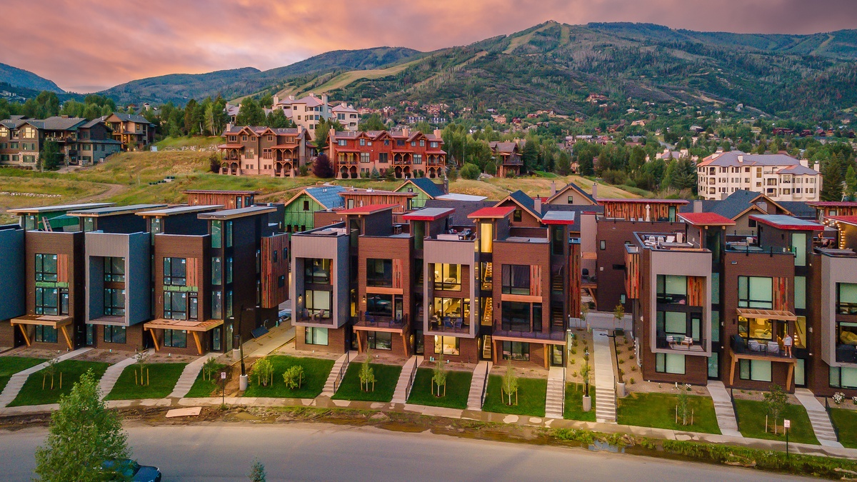 Aerial of District House in the Urban Way neighborhood