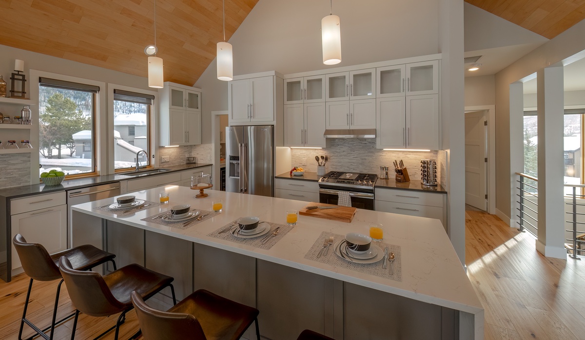 Kitchen, Main Level - Spacious island and bright open layout