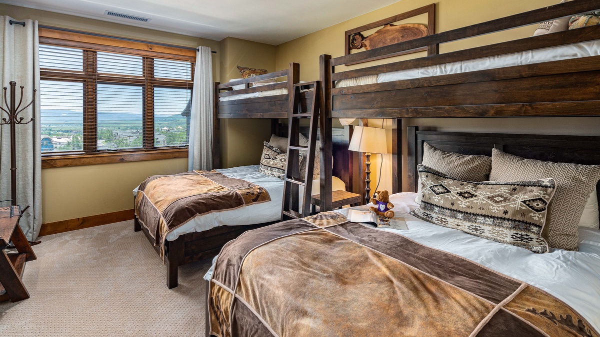 Bedroom 4, Main Level - Two XL twin-over-queen bunks