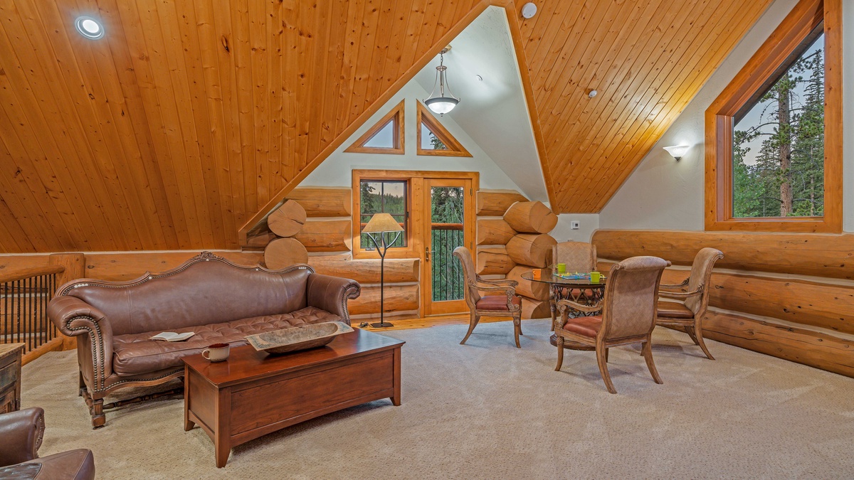 Upper level loft area with a twin trundle