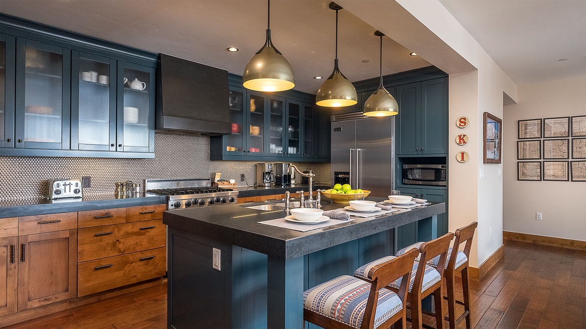 Kitchen, Main Level - Island with bar seating