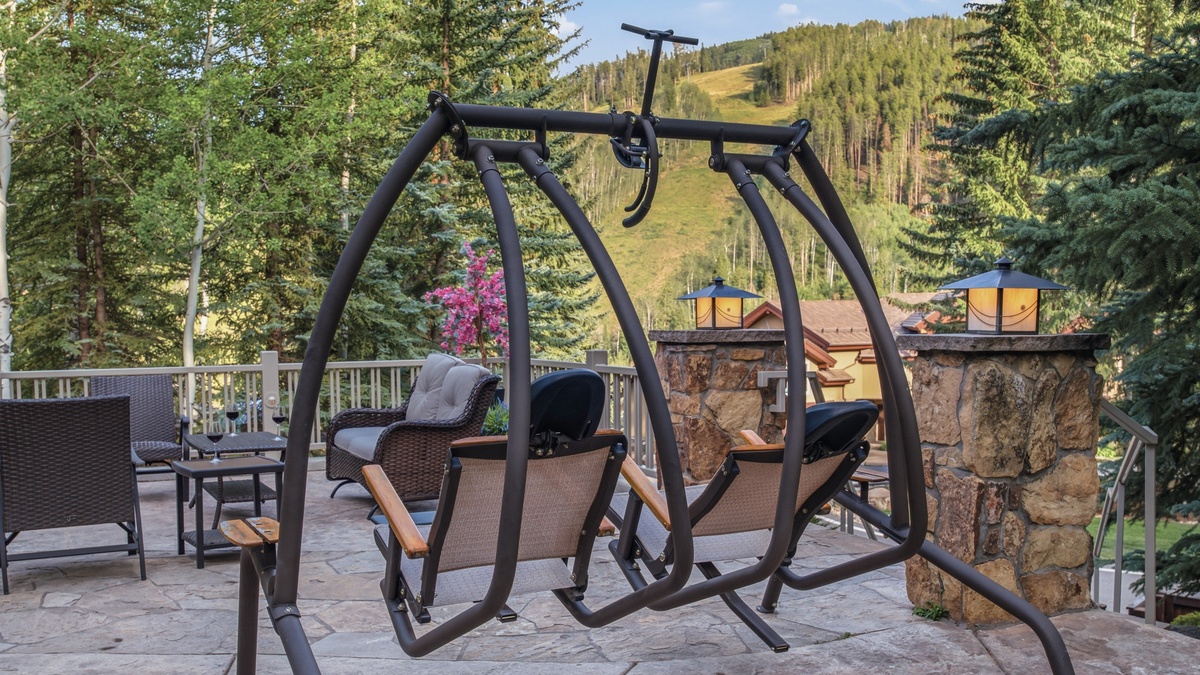 Chairlift swing on front deck
