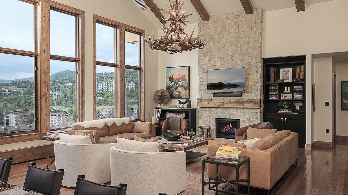 Great Room, Main Level - With cozy seating