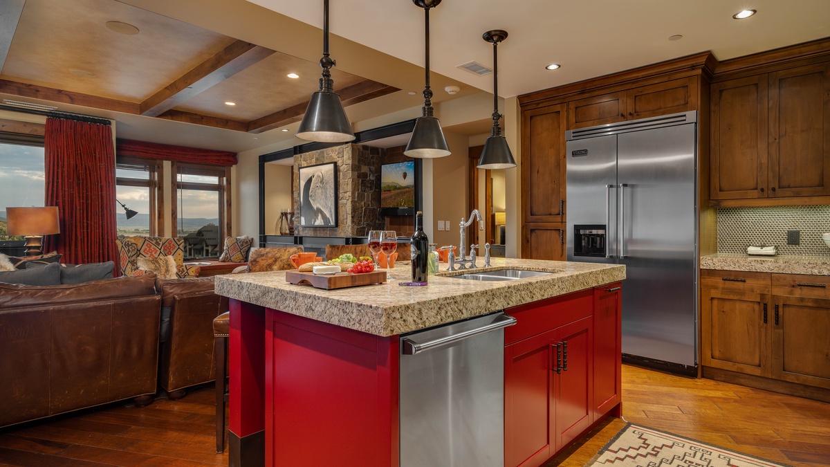 Kitchen, Main Level - Island with seating