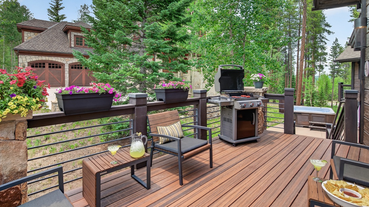 Deck, Main Level - Outdoor seating area with grill