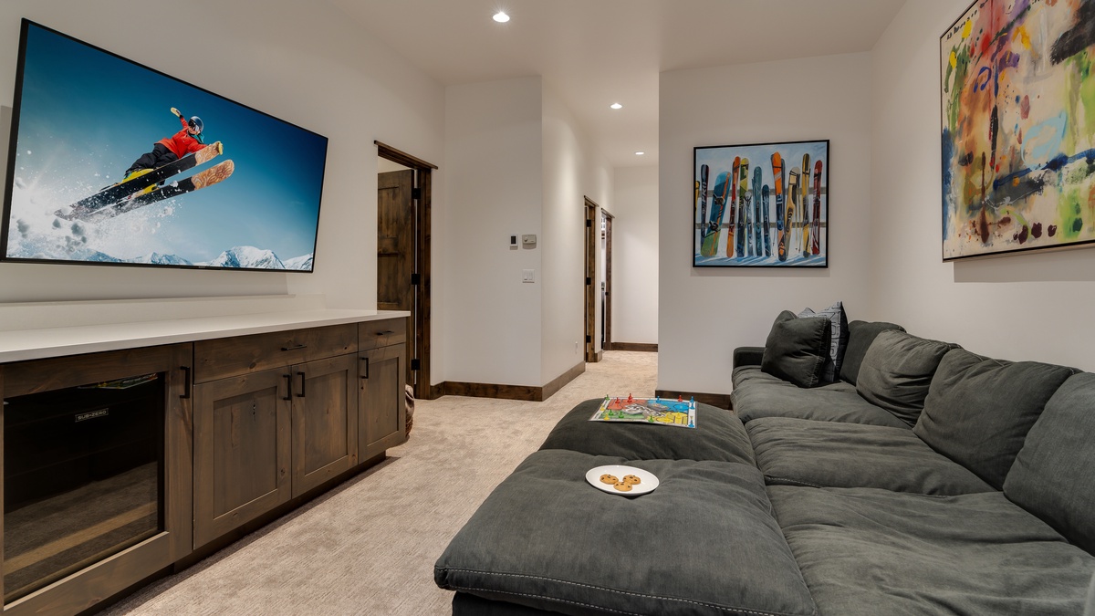 Family room on lower level