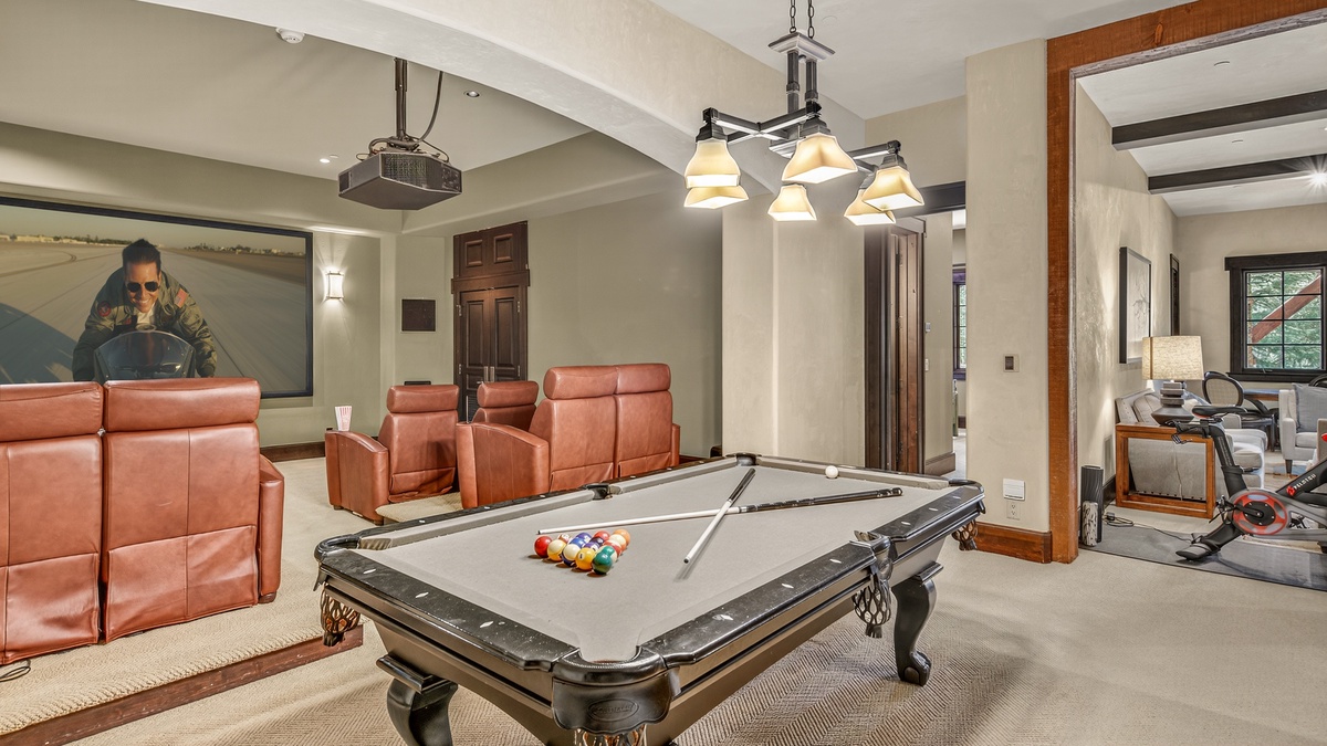 Pool Table and Theater, Lower Level