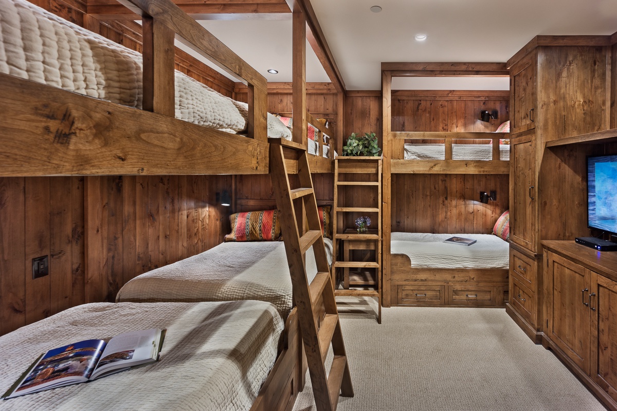 Bedroom 4, Main Level - Two full-over-full bunks and one XL twin-over-XL twin bunk
