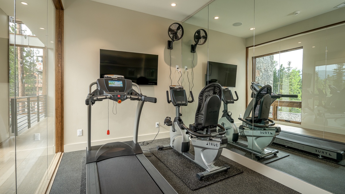 In-home gym on lower main level