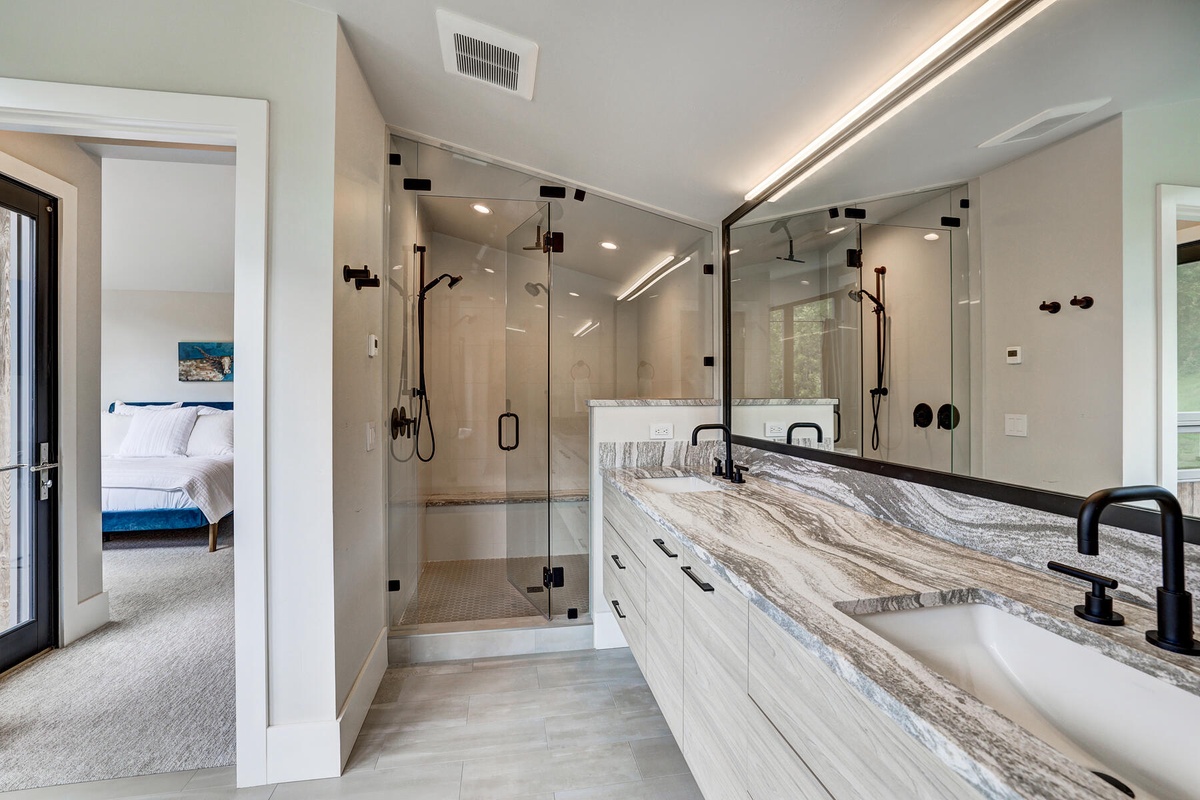 Bathroom 2, Upper Level - Ensuite with steam shower