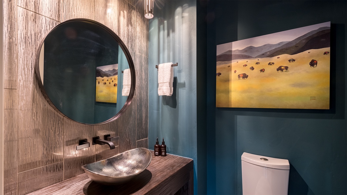 Powder Room, Main Level - Vanity and toilet