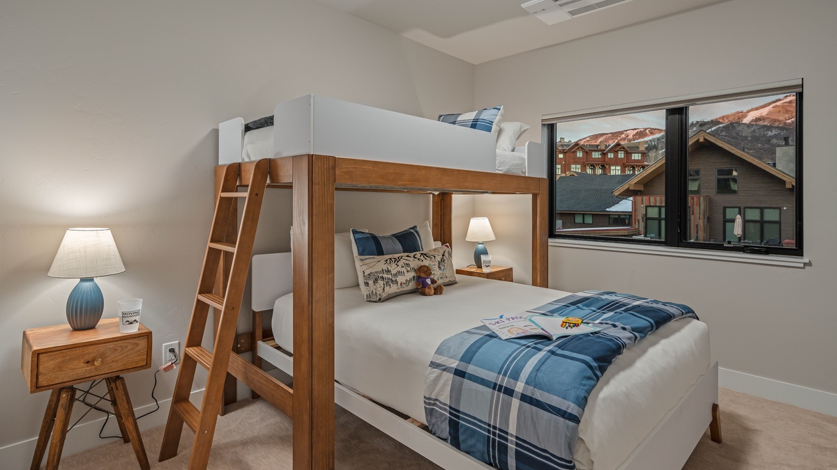 Bedroom 2, Upper Level - Twin-over-queen bunk with shared bath
