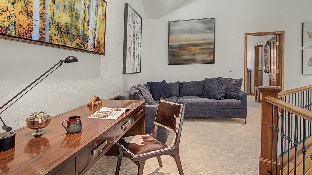 Loft, Upper Level - Workplace with desk and seating area