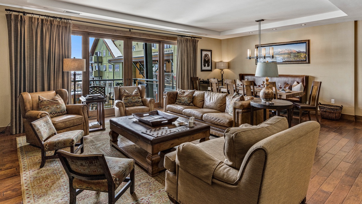 Great Room, Main Level - With deck access