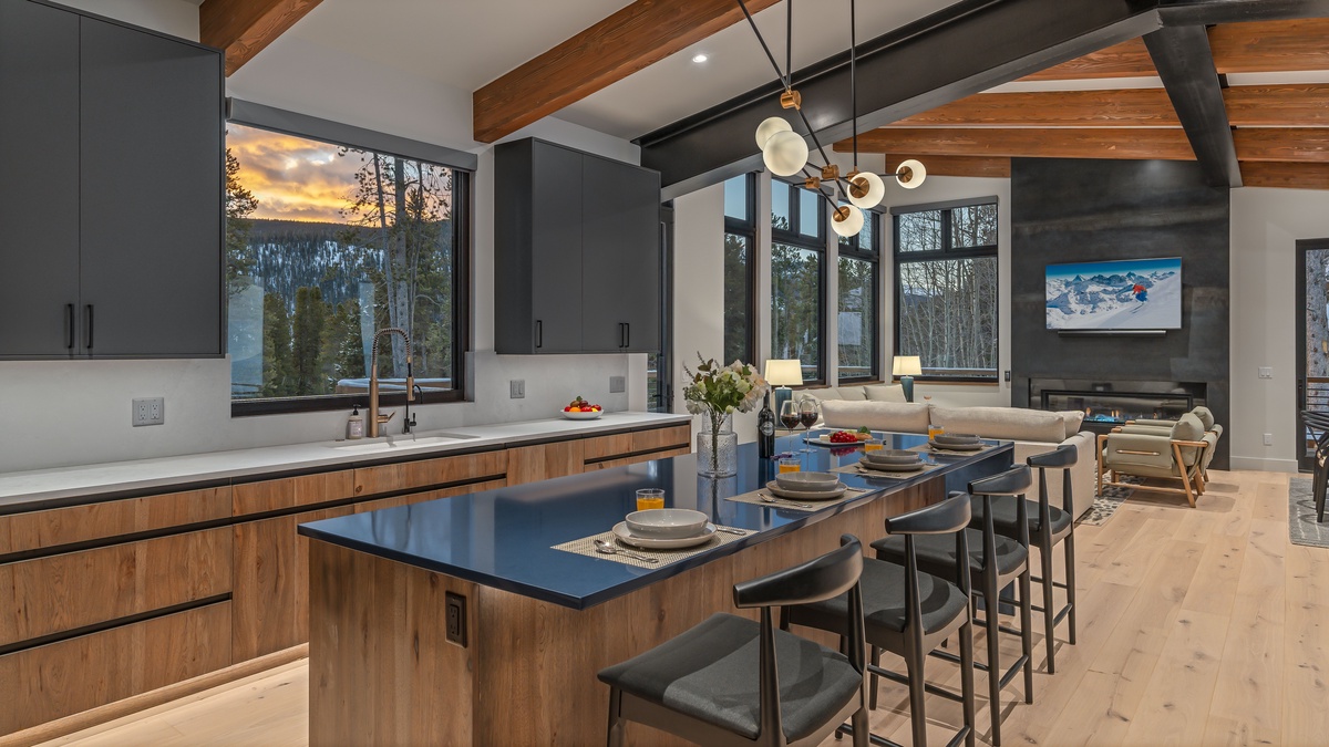 Beautiful kitchen looking into great room