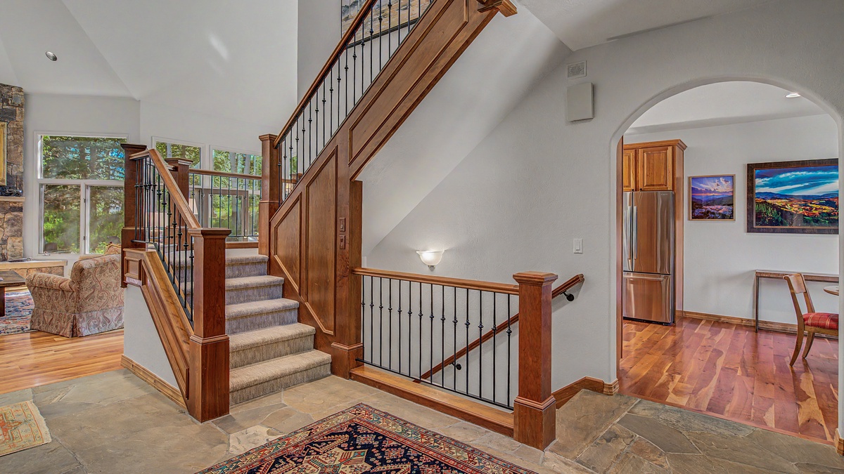 Entry, Main Level - Staircase and entry area