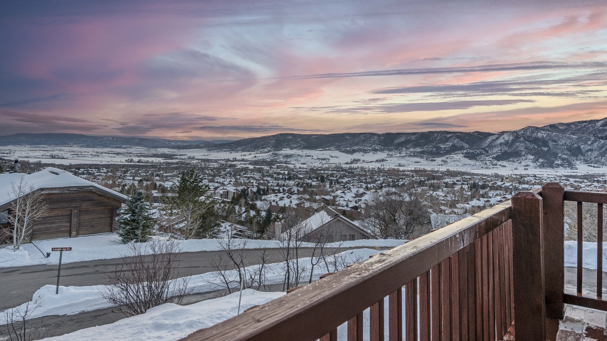 Twilight views from the main level deck