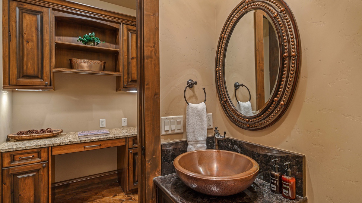 Powder bath on main level