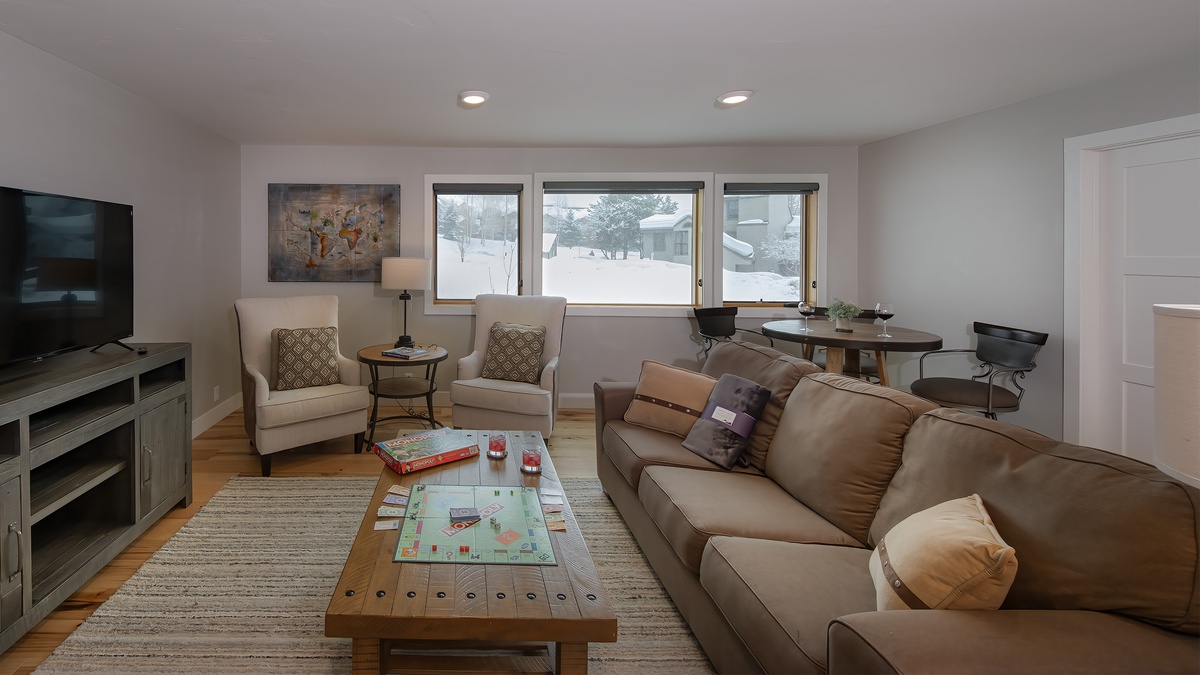 Family Room, Mid-Level - TV and game table