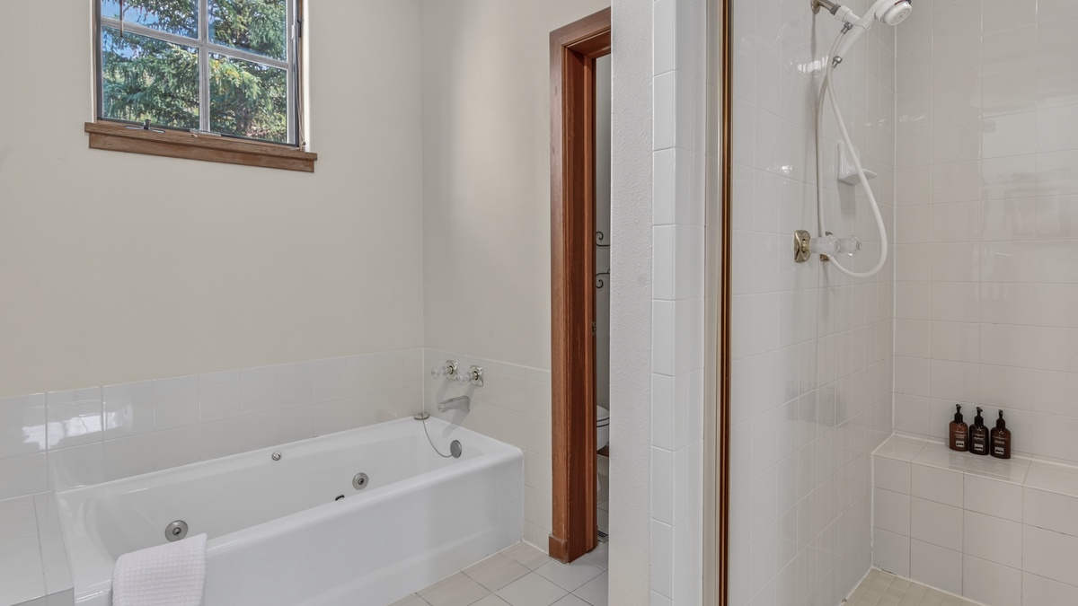 Bedroom 1, Main Level - Ensuite with tub and shower