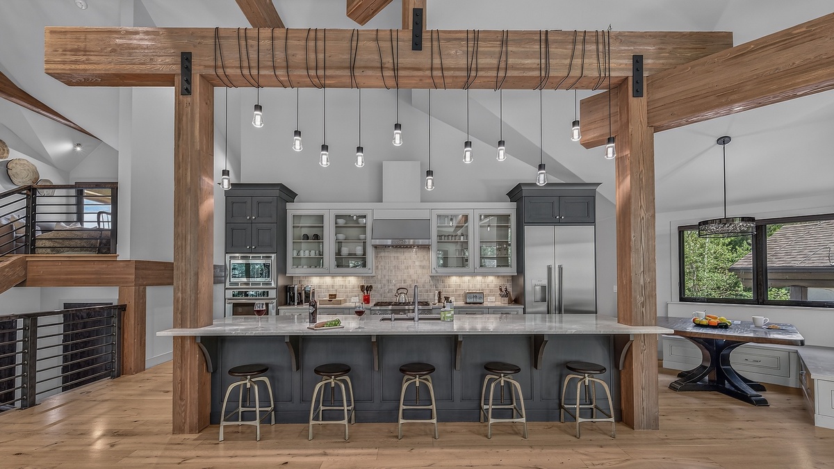 Kitchen, Upper Level - Island with bar seating
