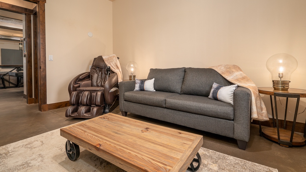 Family room on lower level