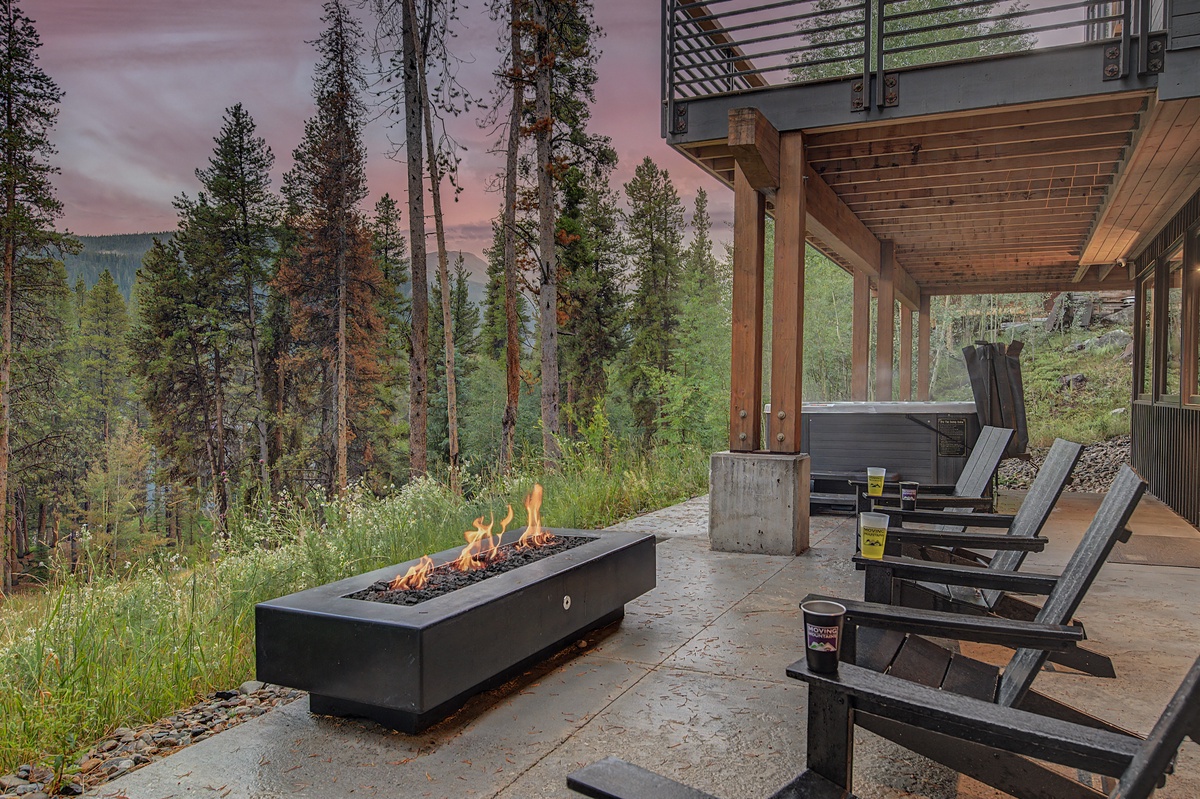 Patio, Lower Level - Outdoor seating around the gas fire pit
