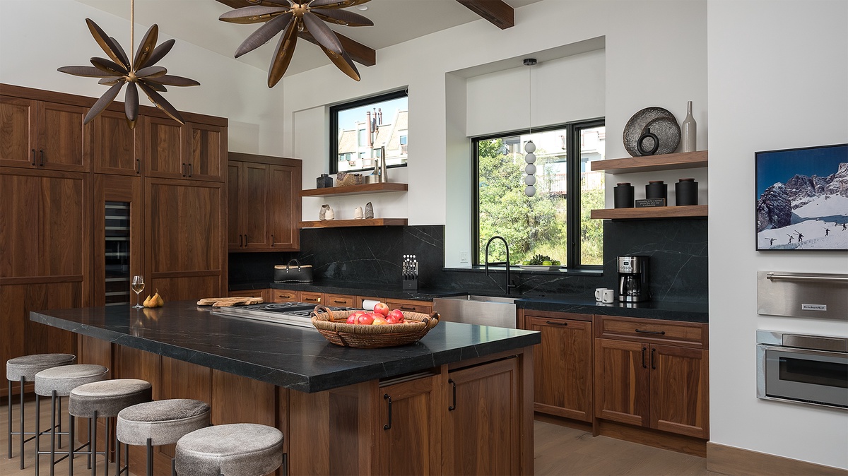 Kitchen, Upper Level - Spacious kitchen with large island seating