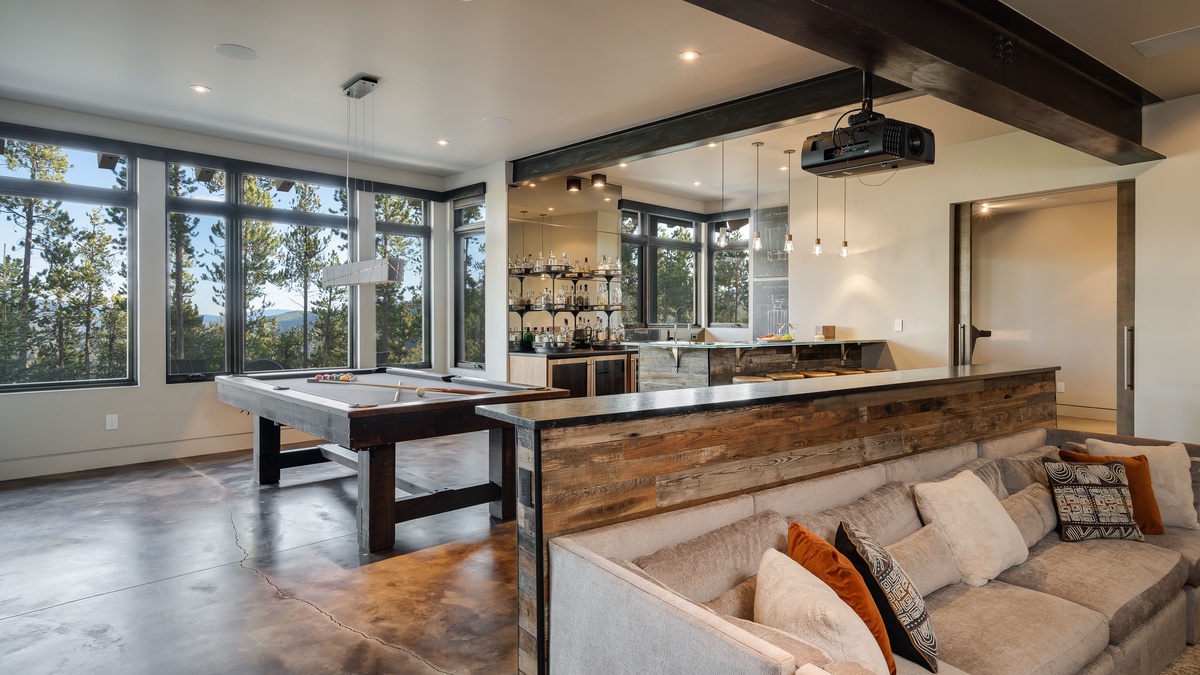 Family room on the lower level