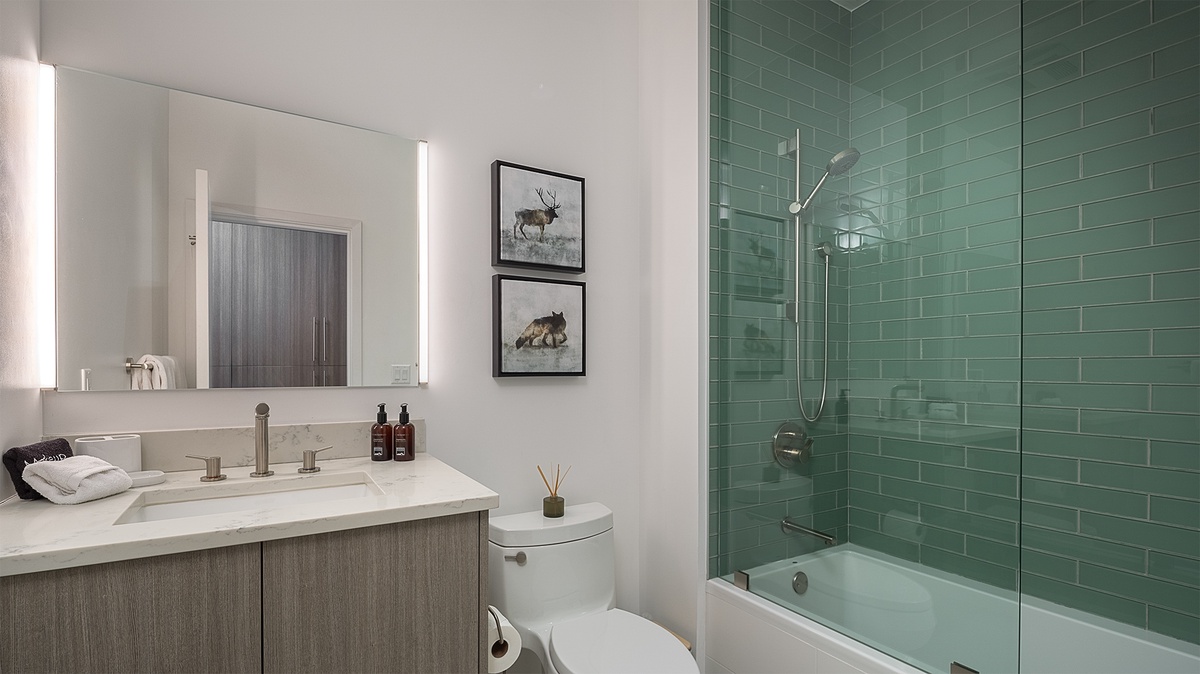 Shared Bathroom, Lower Level - Hall bathroom adjacent to Bedroom 3