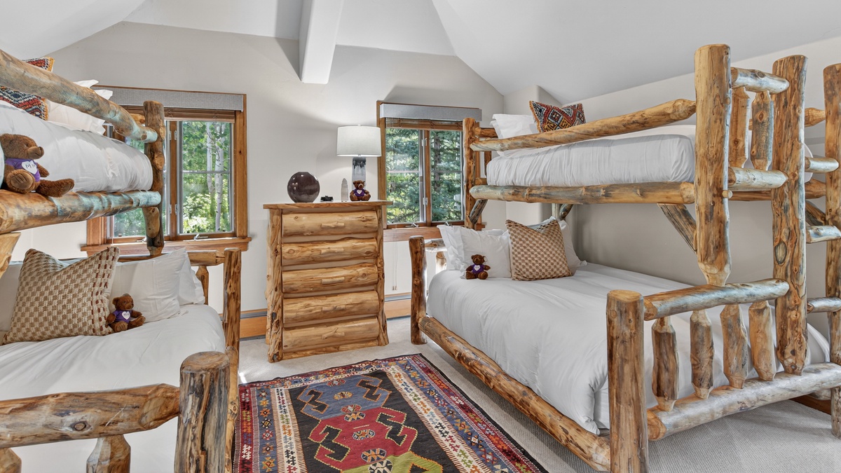 Bedroom 5, Upper Level - Two twin-over-queen bunk