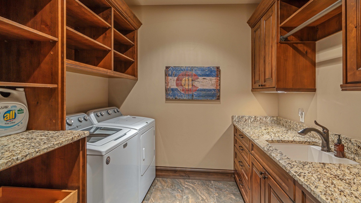 Laundry room on main level