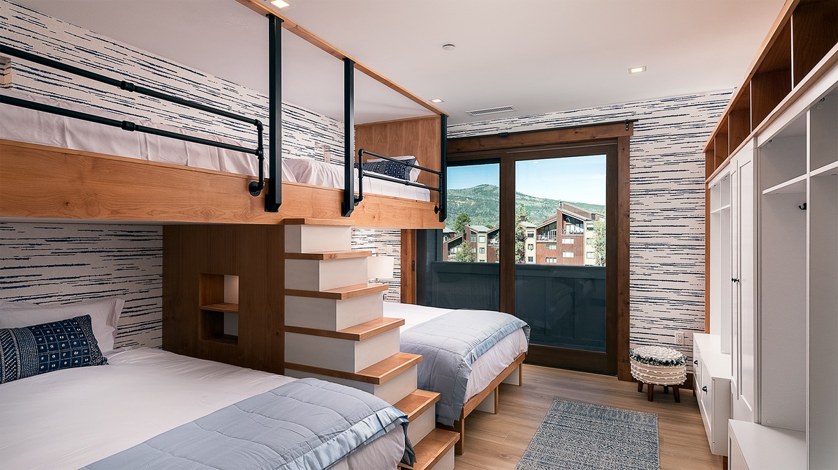 Bedroom 2, Main Level - Two twin-over-queen bunk beds