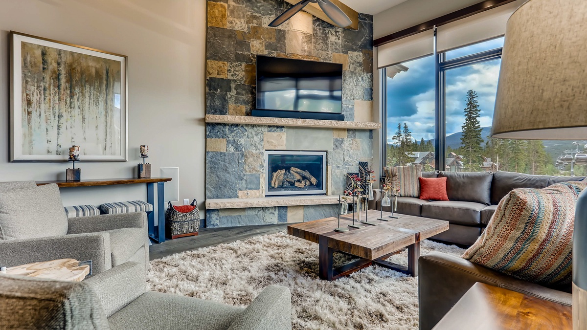 Great room fireplace