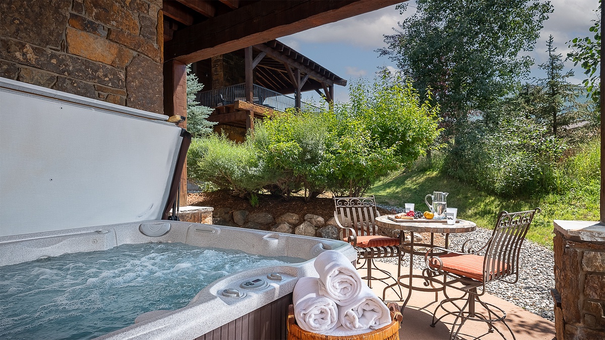 View of the private hot tub