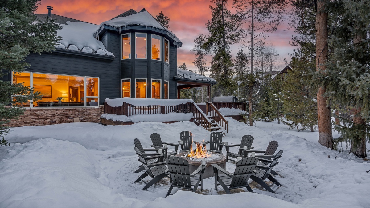 The Breck Haus with large outdoor fire pit