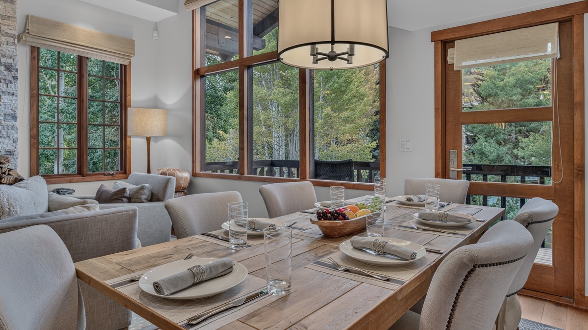 Dining Area, Main Level - Table with seating and large windows