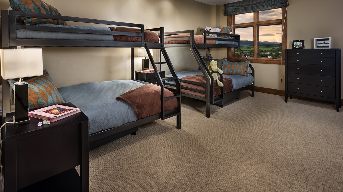 Bedroom 4, Main Level - Two XL twin-over-full bunks