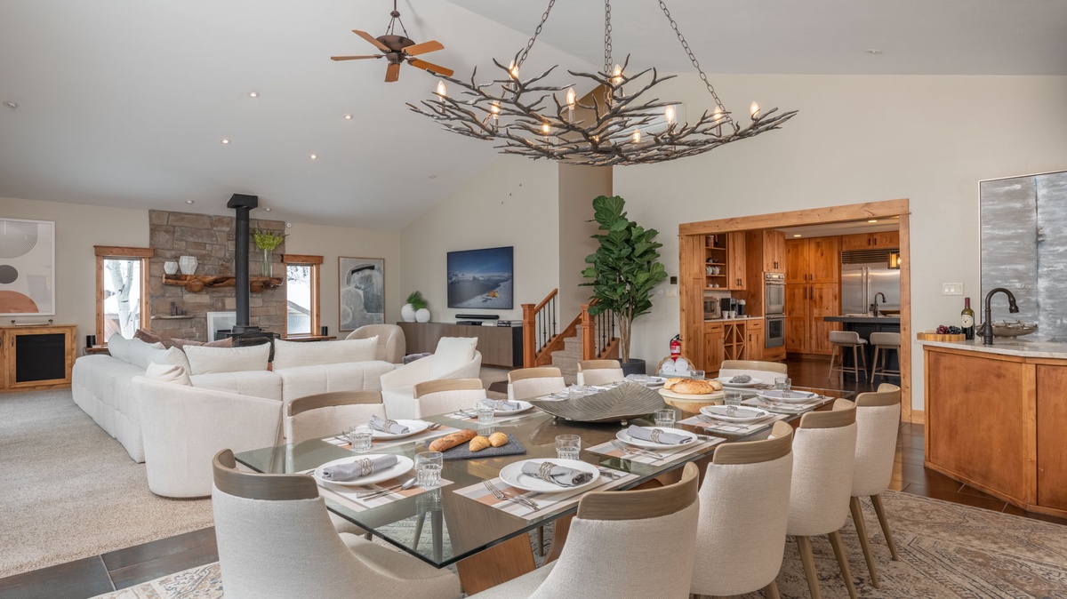 Dining Area, Main Level - Large dining table with seating for 10