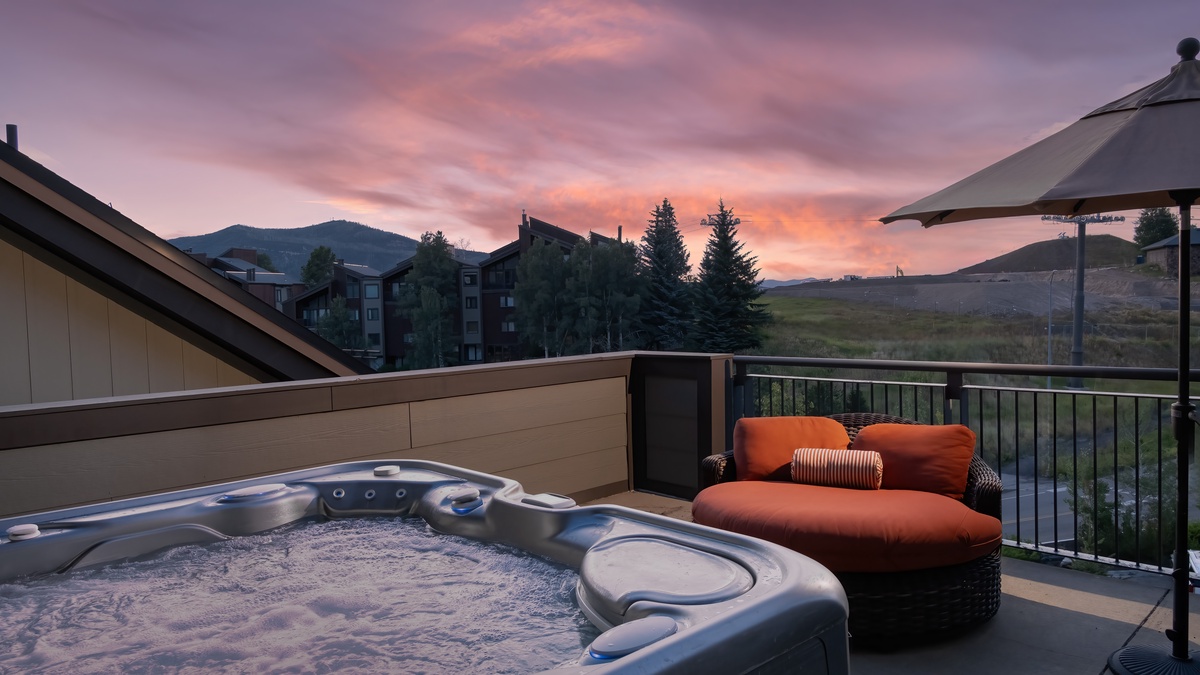 Hot Tub, Main Level - With mountain views