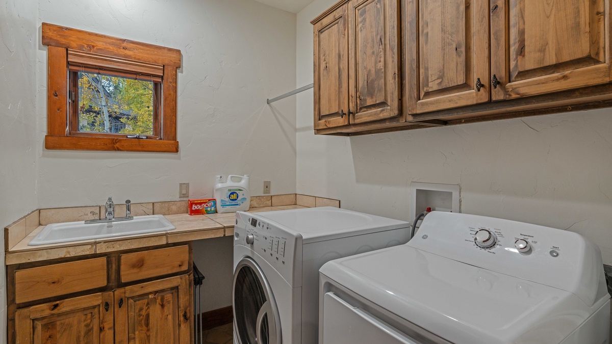 Laundry room on main level