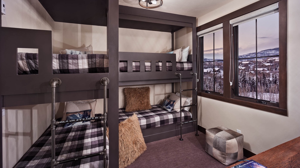 Bedroom 3, Lower Level - 1 twin-over-twin & 1 XL-twin-over-XL-twin bunk beds