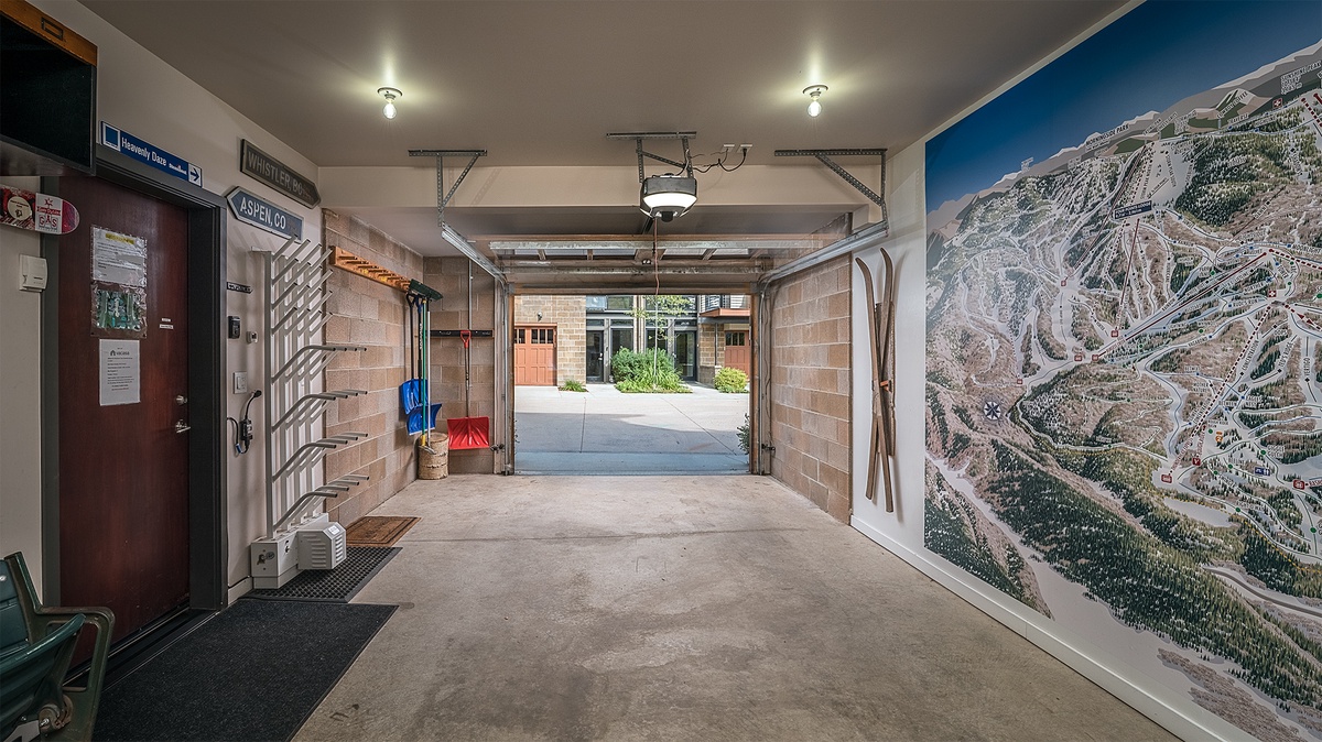 Garage, Lower Level - With ski storage and boot dryers